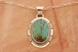 Genuine Number 8 Mine Turquoise Native American Pendant